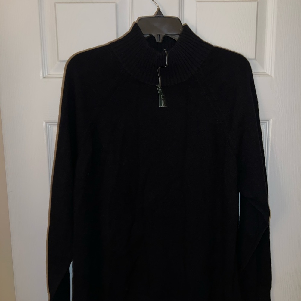 L.L. Bean Men's Black Zip-Up Sweater